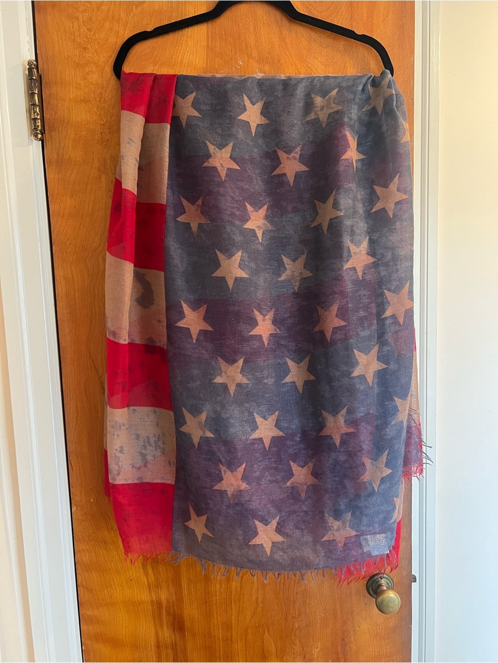 Free People Patriotic Lightweight Frayed Scarf - Picture 5 of 7